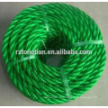 Colored 3 Strands PP plástico Twisted Packing Rope en venta